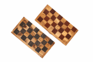 Folding wooden chess board box design